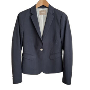 Orsay Navy Blue Blazer Jacket Classic  Silver Ornate Buttons Ukraine 38 Medium